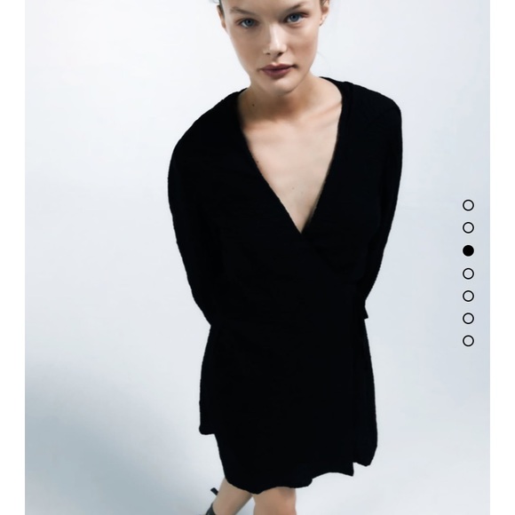 Zara NWT textured wrap mini dress or top XL - Picture 4 of 10